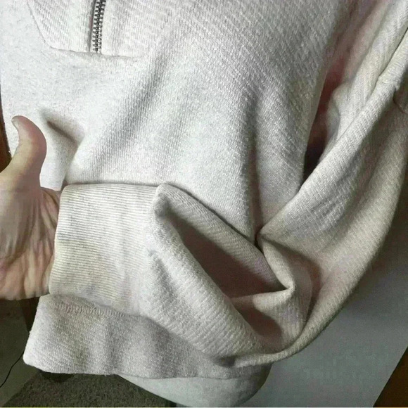 Sweaty Betty Cropped 1/2 Zip Sweatshirt Pullover Women 12 Pink Athleticwear - Picture 5 of 9